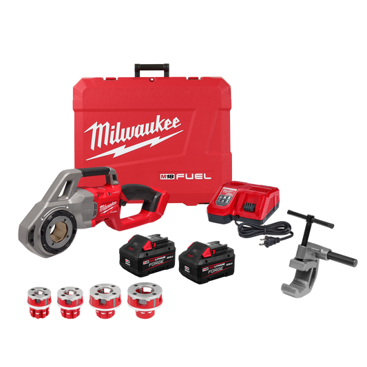 Milwaukee M18 FUEL™ Compact Pipe Threader w/ ONE-KEY™ w/ 1/2" - 1-1/4" Compact NPT Forged Aluminum Die Heads