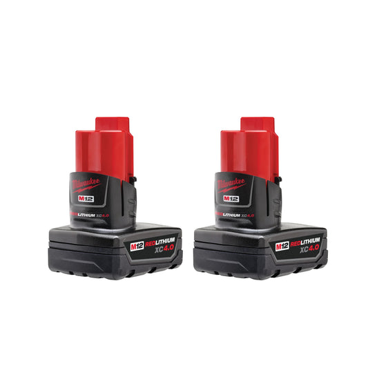 Milwaukee M12™ REDLITHIUM™ XC4.0 Battery Two Pack